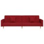 Sofá cama de 2 plazas con dos almohadas tela color vino de , Sofás - Ref: Foro24-375907, Precio: 266,25 €, Descuento: %