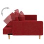 Sofá cama de 2 plazas con dos almohadas tela color vino de , Sofás - Ref: Foro24-375907, Precio: 266,25 €, Descuento: %