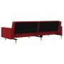 Sofá cama de 2 plazas con dos almohadas tela color vino de , Sofás - Ref: Foro24-375907, Precio: 266,25 €, Descuento: %