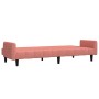 Sofá cama de 2 plazas terciopelo rosa de , Sofás - Ref: Foro24-375778, Precio: 216,99 €, Descuento: %