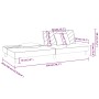 Sofá cama de 2 plazas con dos almohadas terciopelo rosa de , Sofás - Ref: Foro24-375913, Precio: 219,60 €, Descuento: %