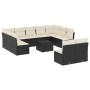 Gartensofa-Set 12-teilig mit schwarzen synthetischen Rattankissen von , Gartensets - Ref: Foro24-3250195, Preis: 622,50 €, Ra...