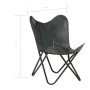 Gray Genuine Leather Children's Butterfly Chair by , Armchairs - Ref: Foro24-246386, Price: 72,99 €, Discount: %