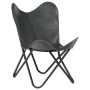 Gray Genuine Leather Children's Butterfly Chair by , Armchairs - Ref: Foro24-246386, Price: 72,99 €, Discount: %