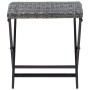 Gray synthetic rattan folding stool by , Outdoor ottomans - Ref: Foro24-45773, Price: 43,22 €, Discount: %