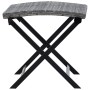 Gray synthetic rattan folding stool by , Outdoor ottomans - Ref: Foro24-45773, Price: 43,22 €, Discount: %