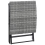 Gray synthetic rattan folding stool by , Outdoor ottomans - Ref: Foro24-45773, Price: 43,22 €, Discount: %