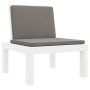 Garden furniture set 3 pieces with white PP cushions by , Garden sets - Ref: Foro24-3203732, Price: 156,31 €, Discount: %