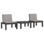 3-piece garden furniture set and anthracite gray PP cushions by , Garden sets - Ref: Foro24-3203731, Price: 156,31 €, Discoun...