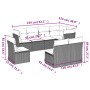 Set aus 8-teiligen Gartensofas und Kissen Kunstrattan schwarz von , Gartensets - Ref: Foro24-3249595, Preis: 476,56 €, Rabatt: %