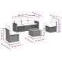 Set aus 6-teiligen Gartensofas und Kissen Kunstrattan schwarz von , Gartensets - Ref: Foro24-3224061, Preis: 340,08 €, Rabatt: %