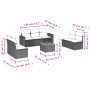 8-piece garden sofa set with black synthetic rattan cushions by , Garden sets - Ref: Foro24-3224075, Price: 449,33 €, Discoun...