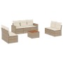 Gartensofa-Set mit beigen Kissen 8 Stück PE-Rattan von , Gartensets - Ref: Foro24-3224077, Preis: 577,51 €, Rabatt: %