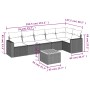 7-piece garden dining set with black synthetic rattan cushions by , Garden sets - Ref: Foro24-3224130, Price: 412,74 €, Disco...