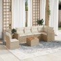 7-teiliges Gartensofa-Set und beigefarbene synthetische Rattankissen von , Gartensets - Ref: Foro24-3224147, Preis: 524,87 €,...