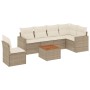 7-piece garden sofa set and beige synthetic rattan cushions by , Garden sets - Ref: Foro24-3224147, Price: 524,87 €, Discount: %