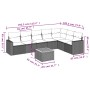 Set aus 8-teiligen Gartensofas und Kissen Kunstrattan schwarz von , Gartensets - Ref: Foro24-3224151, Preis: 471,52 €, Rabatt: %