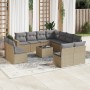 Garden sofa set 12 pieces and brown synthetic rattan cushions by , Garden sets - Ref: Foro24-3219129, Price: 787,18 €, Discou...