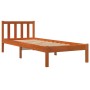 Wax brown solid pine wood bed frame 90x190 cm by , Beds and slatted bases - Ref: Foro24-844802, Price: 65,76 €, Discount: %