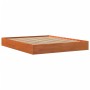 Wax brown pine solid wood bed frame 160x200 cm by , Beds and slatted bases - Ref: Foro24-844816, Price: 147,41 €, Discount: %