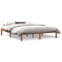 Estructura de cama madera maciza pino marrón cera 160x200 cm de , Camas y somieres - Ref: Foro24-844863, Precio: 85,97 €, Des...