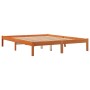 Estructura de cama madera maciza pino marrón cera 160x200 cm de , Camas y somieres - Ref: Foro24-844863, Precio: 85,99 €, Des...