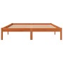 Estructura de cama madera maciza pino marrón cera 160x200 cm de , Camas y somieres - Ref: Foro24-844863, Precio: 85,99 €, Des...