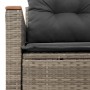 Garden sofa with cushions, 2 seats, synthetic gray rattan by , Outdoor sofas - Ref: Foro24-366145, Price: 194,39 €, Discount: %