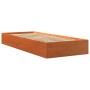 Estructura de cama madera maciza de pino marrón cera 90x200 cm de , Camas y somieres - Ref: Foro24-844821, Precio: 81,00 €, D...