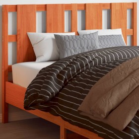 Wax brown solid pine wood bed headboard 135 cm by , Headboards and footboards - Ref: Foro24-844220, Price: 52,99 €, Discount: %