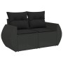 2-seater garden sofa with black synthetic rattan cushions by , Outdoor sofas - Ref: Foro24-365973, Price: 183,13 €, Discount: %