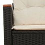 2-seater garden sofa with black synthetic rattan cushions by , Outdoor sofas - Ref: Foro24-366021, Price: 176,64 €, Discount: %