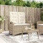 Garden reclining armchair with beige synthetic rattan cushions by , garden benches - Ref: Foro24-368219, Price: 174,92 €, Dis...