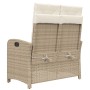 Garden reclining armchair with beige synthetic rattan cushions by , garden benches - Ref: Foro24-368219, Price: 174,92 €, Dis...