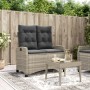 Reclining garden armchair with gray synthetic rattan cushions by , garden benches - Ref: Foro24-368231, Price: 194,34 €, Disc...