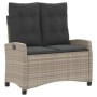 Reclining garden armchair with gray synthetic rattan cushions by , garden benches - Ref: Foro24-368231, Price: 194,34 €, Disc...