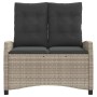 Reclining garden armchair with gray synthetic rattan cushions by , garden benches - Ref: Foro24-368231, Price: 194,34 €, Disc...