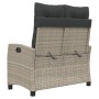 Reclining garden armchair with gray synthetic rattan cushions by , garden benches - Ref: Foro24-368231, Price: 194,34 €, Disc...