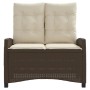 Reclining garden armchair with brown synthetic rattan cushions by , garden benches - Ref: Foro24-368227, Price: 194,99 €, Dis...