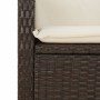 Reclining garden armchair with brown synthetic rattan cushions by , garden benches - Ref: Foro24-368227, Price: 194,99 €, Dis...