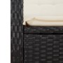 Reclining garden armchair with black synthetic rattan cushions by , garden benches - Ref: Foro24-368225, Price: 189,99 €, Dis...