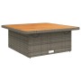 PE rattan and gray acacia wood garden table 110x110x71 cm by , Garden tables - Ref: Foro24-368273, Price: 177,66 €, Discount: %