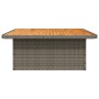 PE rattan and gray acacia wood garden table 110x110x71 cm by , Garden tables - Ref: Foro24-368273, Price: 177,66 €, Discount: %