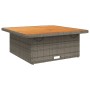 Mesa de jardín ratán PE y madera acacia gris 110x110x71 cm de , Mesas de jardín - Ref: Foro24-368273, Precio: 177,66 €, Descu...