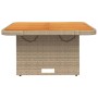 Mesa de jardín ratán sintético madera acacia beige 80x80x71 cm de , Mesas de jardín - Ref: Foro24-368271, Precio: 143,49 €, D...