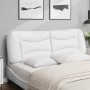 White synthetic leather padded bed headboard 160 cm by , Headboards and footboards - Ref: Foro24-374596, Price: 81,09 €, Disc...