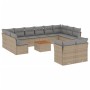 Set sofás de jardín con cojines 13 pzas ratán sintético beige de , Conjuntos de jardín - Ref: Foro24-3223917, Precio: 864,33 ...