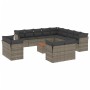 Set mit 14 Gartensofas mit Kissen synthetisches Rattangrau von , Gartensets - Ref: Foro24-3223960, Preis: 932,83 €, Rabatt: %