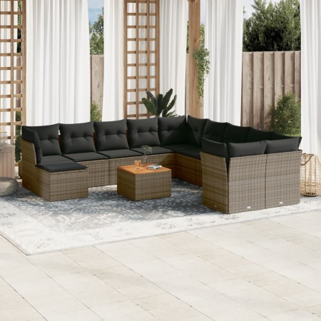 Garden sofa set 12 pieces with gray synthetic rattan cushions by , Garden sets - Ref: Foro24-3223981, Price: 707,02 €, Discou...