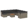 Set mit 12 Gartensofas mit Kissen synthetisches Rattangrau von , Gartensets - Ref: Foro24-3223981, Preis: 707,99 €, Rabatt: %